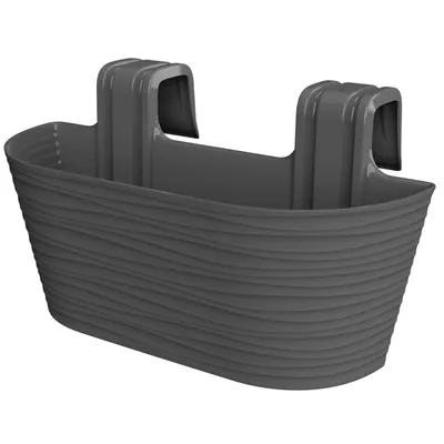 Žardinjera SIENA Duo 50 cm - Tamno siva