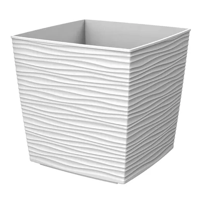 Saksija RAVENA 36x36x36 cm - Bijela