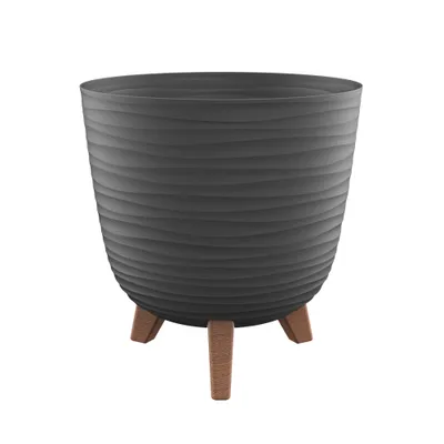 Saksija ANCONA sa nogicama 24 cm - Tamno siva