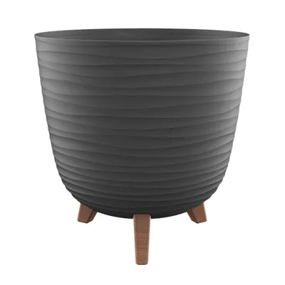 Saksija ANCONA sa nogicama 28 cm - Crna