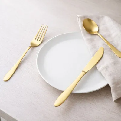 Previllage escajg set 24/1 Philipala Matte Gold - set pribora za jelo za 6 osoba, zlatni