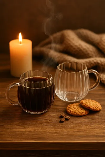 Previllage staklene šolje za kafu i čaj 2/1 – 350 ml Glass Coffee Mugs