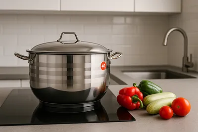KINOX Inox šerpa sa poklopcem 40×24 cm – 27.8 L