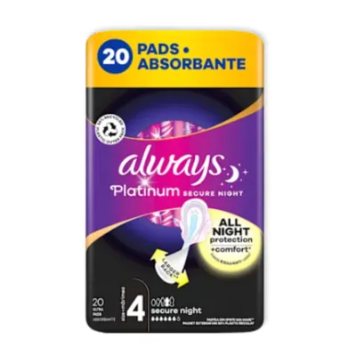 Always Platinum Secure Night higijenski ulošci veličina 4 (20 kom)