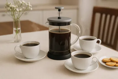 French Press stakleni čajnik 600 ml sa inoks ručkom