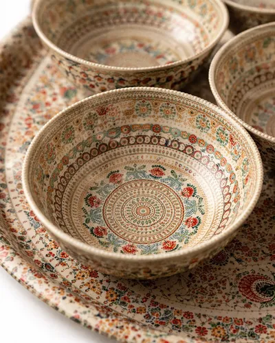 Sienna poklon set tacna i zdjele 6/1 28 cm - tradicionalni metalni dizajn