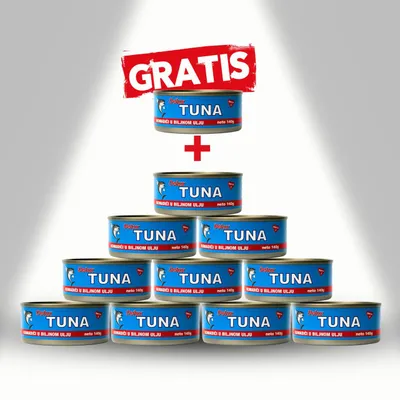 Delux Tuna 10 + 1 gratis - komadići u biljnom ulju, 140 g