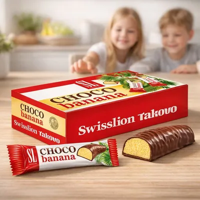 Swisslion Takovo Choco Banana - čokoladne bananice, SL paket 882g
