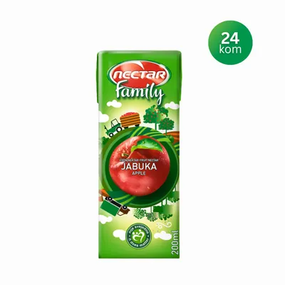 Nectar family sok jabuka 0.2l paket 24/1