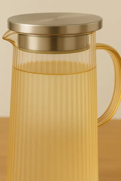 Deli Glass Set bokal sa poklopcem 1.4L + 6 čaša 260ml – stakleni servis za vodu i sokove