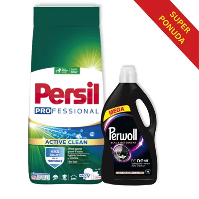 Persil 7.5 kg + Perwoll Black 3.75 L – Premium Set za pranje veša (100+75 pranja)
