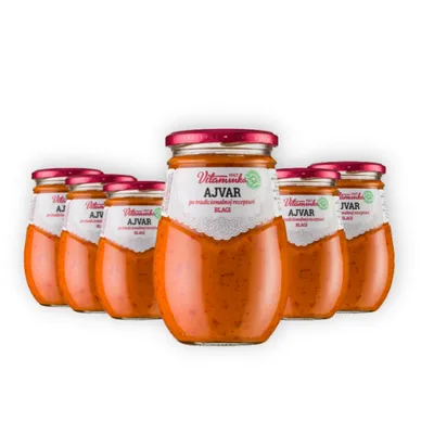 Vitaminka Ajvar blagi 690 g (6 kom) – Paket po tradicionalnoj recepturi