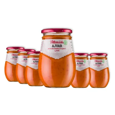 Vitaminka Ajvar ljuti 690 g (6 kom) – Po tradicionalnoj recepturi
