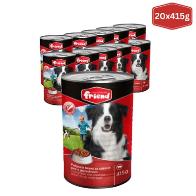 FRIEND Hrana za odrasle pse sa govedinom - 20 × 415g