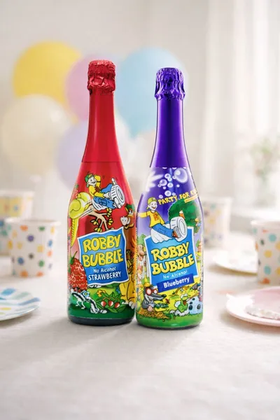 Robby Bubble dječji šampanjac 2/1 - jagoda i borovnica, 2 × 0,75 L