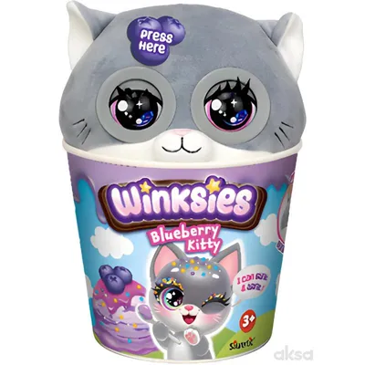 Winksies interaktivni pliš sort 20 cm