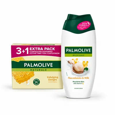PALMOLIVE Set Kupka 250 ml + Sapun Milk & Honey 3+1