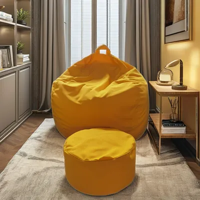 Merak Home Lazy bag sa tabureom, 70x115 cm, Ljubičasti