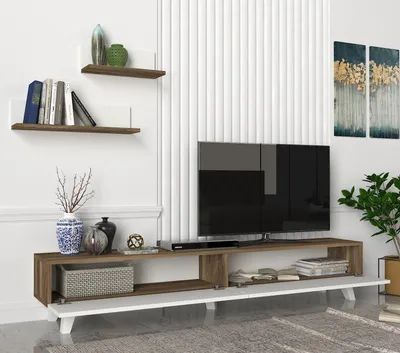 Prado Komoda za tv Amerika orah-bijela
