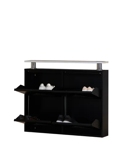 Prado Metalni Cipelar 2+2 ladice crna