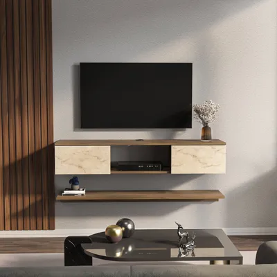 Decorotika TV komoda Elia, Bež - smeđa
