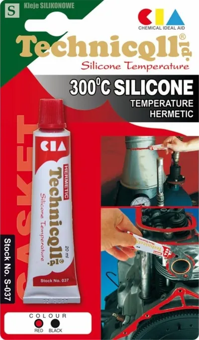 S-037 Visokotemperaturni silikon 300C crveni 20ml