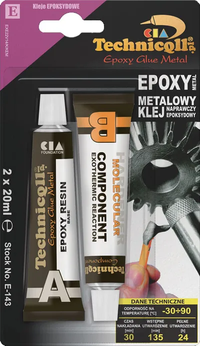 E-143 Epoksidno ljepilo za metal 2x20ml