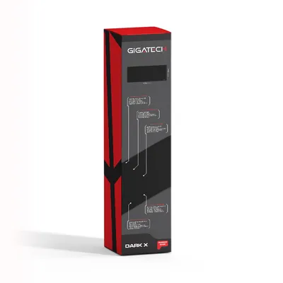 Gigatech gaming Podloga za miš DARK X 770 x 295 x 3 mm