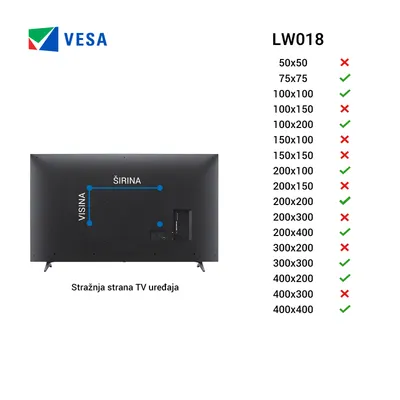 TV nosač Gigatech LW018 17"-55" zglobni