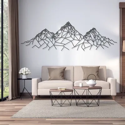 METALLON HOME Zidna dekoracija Line Mountain