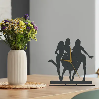 METALLON HOME Stolni sat Women 25x25 cm CRNI