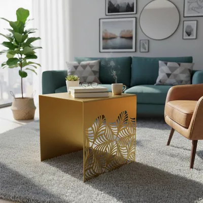 METALLON HOME Stol Leaves 40x40 cm