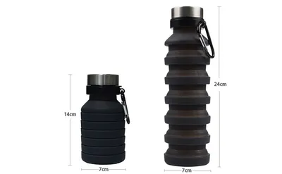 Gumirana flaša za vodu 550 ml, crvena