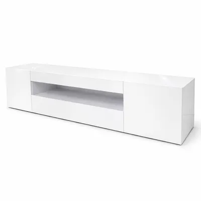 TV komoda Lorenzo 2, 200X45X40, Bijela sjaj