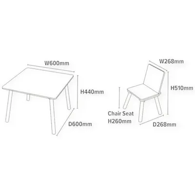 KINDER HOME Dječiji sto i stolice