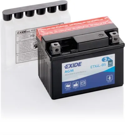 Akumulator EXIDE Bike AGM 12V 3Ah 50A (ETX4L-BS)
