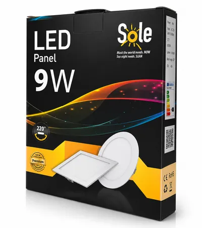 SOLE UGRADBENA LED PLAFONJERA ROUND SPLC03 9W 4000-5000K 185-265V
