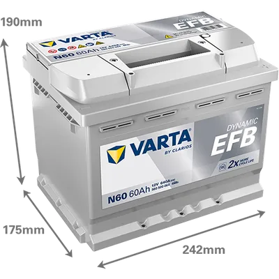 VARTA Akumulator Dynamic EFB 12V 60Ah 640A (N60)