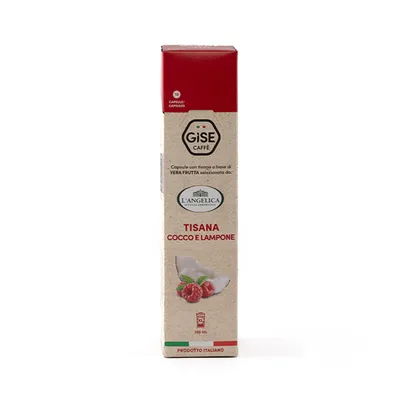Gise Caffe Čaj od kokosa i maline, 10 kapsula, 2g
