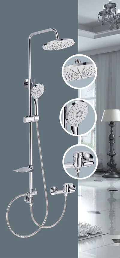Inter Ceramic Riser tuš 1F sjedište, Ručka za tuš 3F, Slavina, Podesivo, Hrom