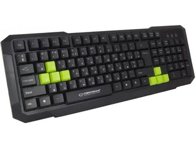 Esperanza Gejmerska tastatura EGK102G crno-zelena