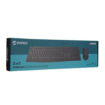 EVEREST Set bežična tastatura i miš KM-7500 - 36329 crni