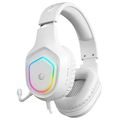 RAMPAGE Gaming slušalice sa mikrofonom RM-K90 VECTOR RGB LED 3.5mm bijela