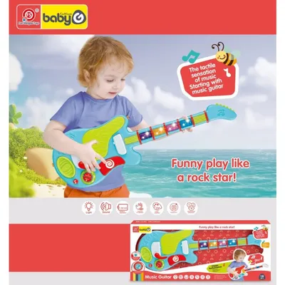Tiggi Edukativna igračka za bebe Gitara 898-32, Šarena