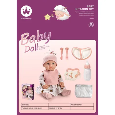 Be be Igračka Lutka s dodacima W16T-06C, Roze-bijela