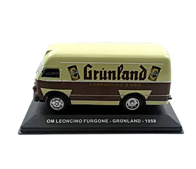 Model kamiona OM Leoncino Furgone Grunland 1959, Bež-Braon