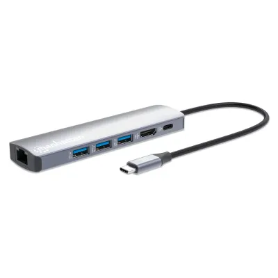 Manhattan priključna stanica USB-C PD 6-u-1 4K 153959