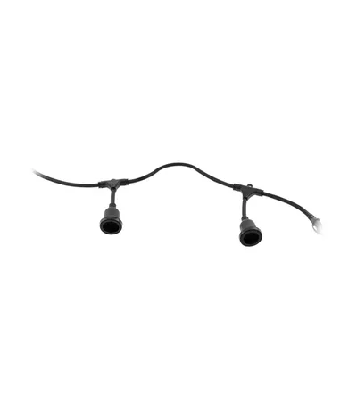 GTV LED kabel sa 10 grla RETRO E27 IP44 7,5m crni