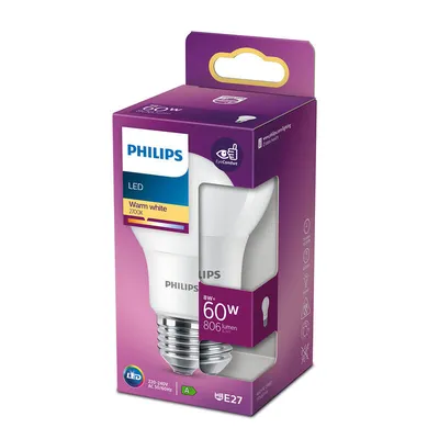 PHILIPS LED sijalica 8W(60W) A60 E27 WW FR ND 1PF/10