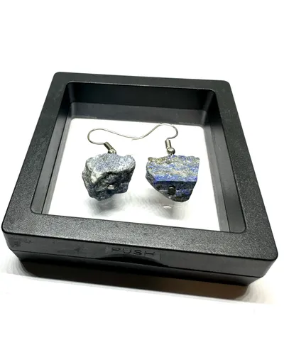 Naušnice sa sirovim Lapis Lazuli kamenom